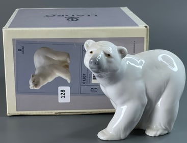 Lladro Osito Atento Blanco Polar Bear 01207