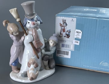 LLADRO #01005713 Spanish Name Muneco de Nieve Sculptor Francisco Catala Year Issued 1990 Year