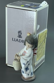Lladro Porcelain Figurine Titled Oriental Lantern Item Number 01006231 Featuring a Young Girl in a