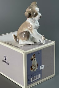 Lladro New Friend Spanish Name Perrito Con Caracol Sculptor Juan Huerta Year Issued 1995 Year