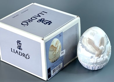 Lladro Huevo De Pascua 97 Retired Collectable Lladro Egg Limited Edition #17552 Bisque Porcelain Egg