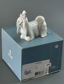 LLADRO Maltese Dog Figurine Designed and Handmade in Spain Maltese 01008368