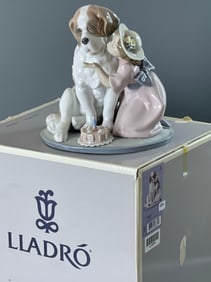 Lladro 6632 Porcelain Figurine A Birthday Kiss El Cumpleanos De Mi Perrito The Highest Llladro Sale