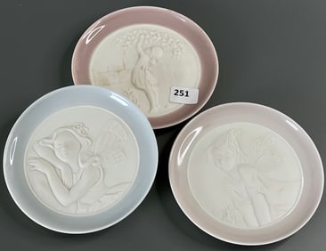 Lladro Plates Trinket Dish Apple Picking 6159, Prince of Elves 7699, Princess of Fairies