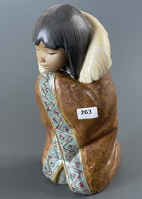 Lladro Arctic Winter Porcelain Figurine #2156 Gres Finish