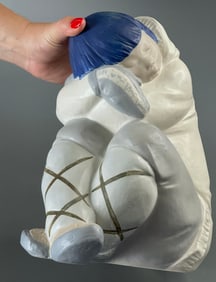 Lladro Large Gres Finish Sculpture Nino Esquimal Blanco Eskimo Boy 010.12007 Juan Huerta