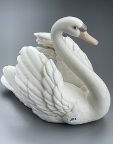 Vintage Lladro Swan with Wings Spread Wide Porcelain Figurine #5231