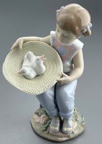 Retired Piece Lladro Porcelain Figurine Titled What A Surprise ! Reference Number 6759 Features a