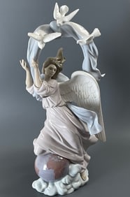 Rare And Collectible Large Lladro #1803 Figurine Vision Of Peace 24 1/2 Inches High