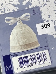 LLADRO Nativity Bell 1995 Christmas Bisque Porcelain Tree Ornament Bell #16206 Sealed Box