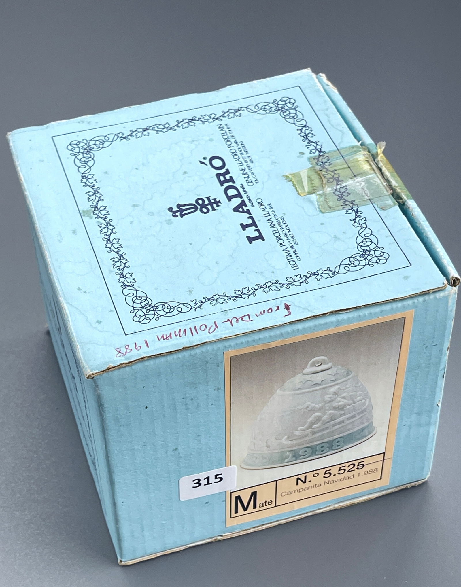 Vintage Christmas Bell Ornament Lladro Porcelain 1988 Figurine Seasonal Decoration SKU 5525 Designed (1 of 6)