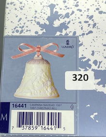 Lladro Daisa 1997 Campana Navidad Christmas Bell #16441 Nativity Scene Pink Trim Original Open Box