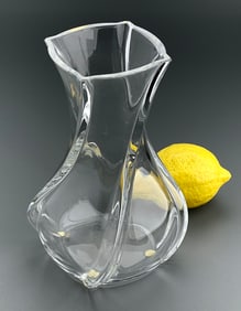 Vintage 1990s Baccarat Serpentine Twisted Vase