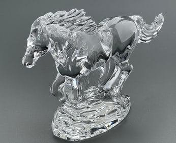 Waterford Galloping Horse Lead Crystal Sculpture
