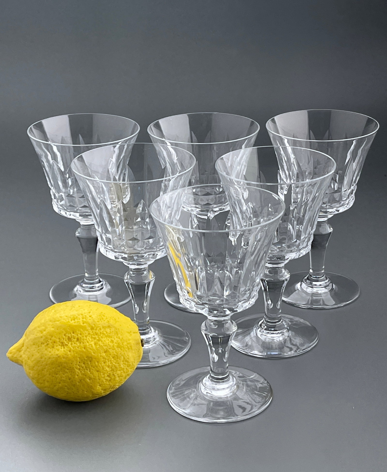 Baccarat Stemware Lot of 6 Goblets Piccadilly Cut (1 of 5)