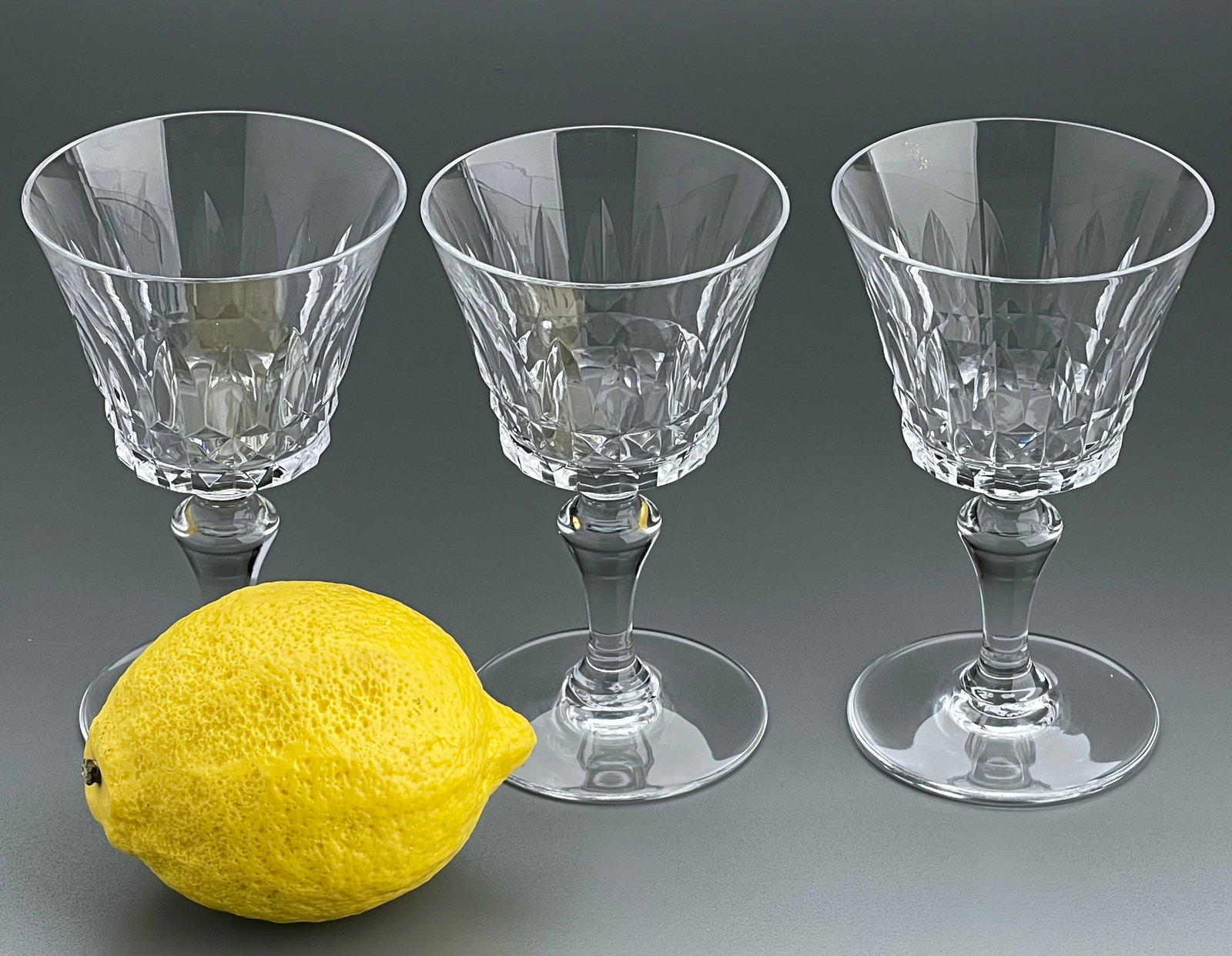 Baccarat Lot of 3 Piccadilly Model Sherry Wine Glass: Baccarat Lot of 3 Piccadilly Model Sherry Wine Glass