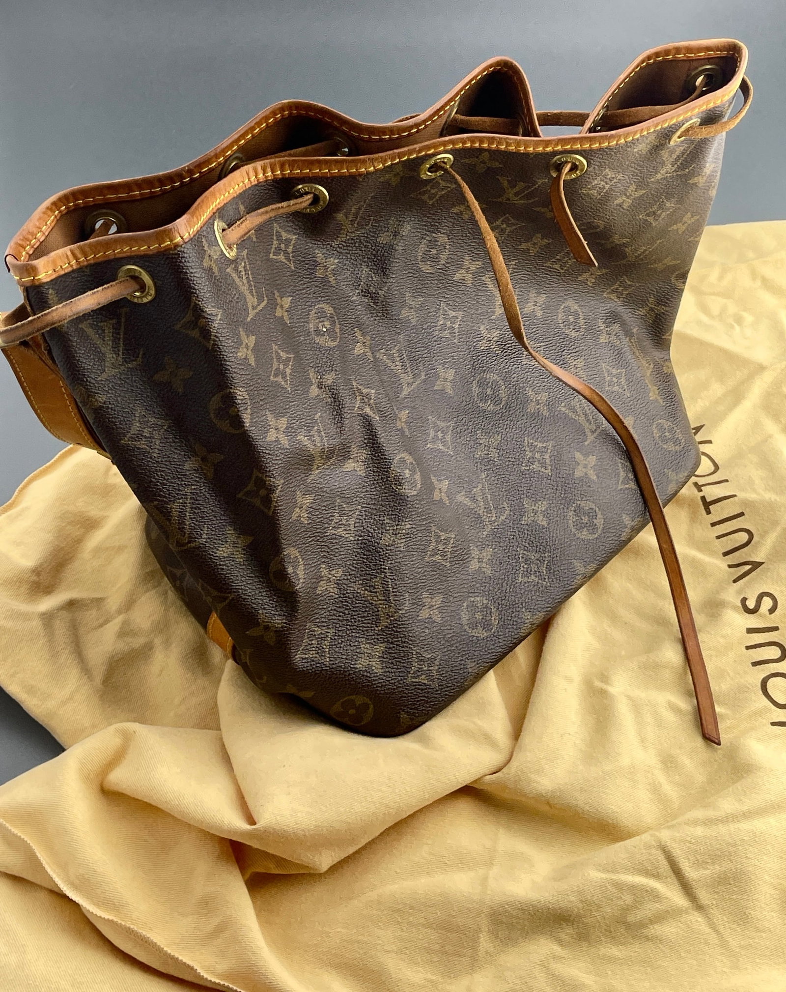 Vintage Louis Vuitton Monogram Noe Brown Bag Bucket Sac Handbag (1 of 6)