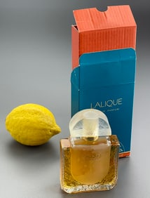 Lalique Crystal Flacon Eau De Parfum Perfume Bottle Paris France