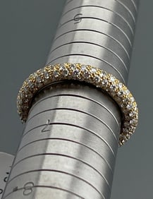 18K Yellow Gold Diamond Eternity Band with 0.75 ctw Diamonds Size 6 3/4