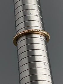 14K Rose Gold Champ Micro Band Designer Ring Size 6