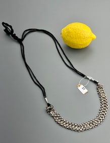 Athizay Oxidized Silver Tone Choker Necklace or Vintage Bracelet Mounted as a Necklace Ethnic