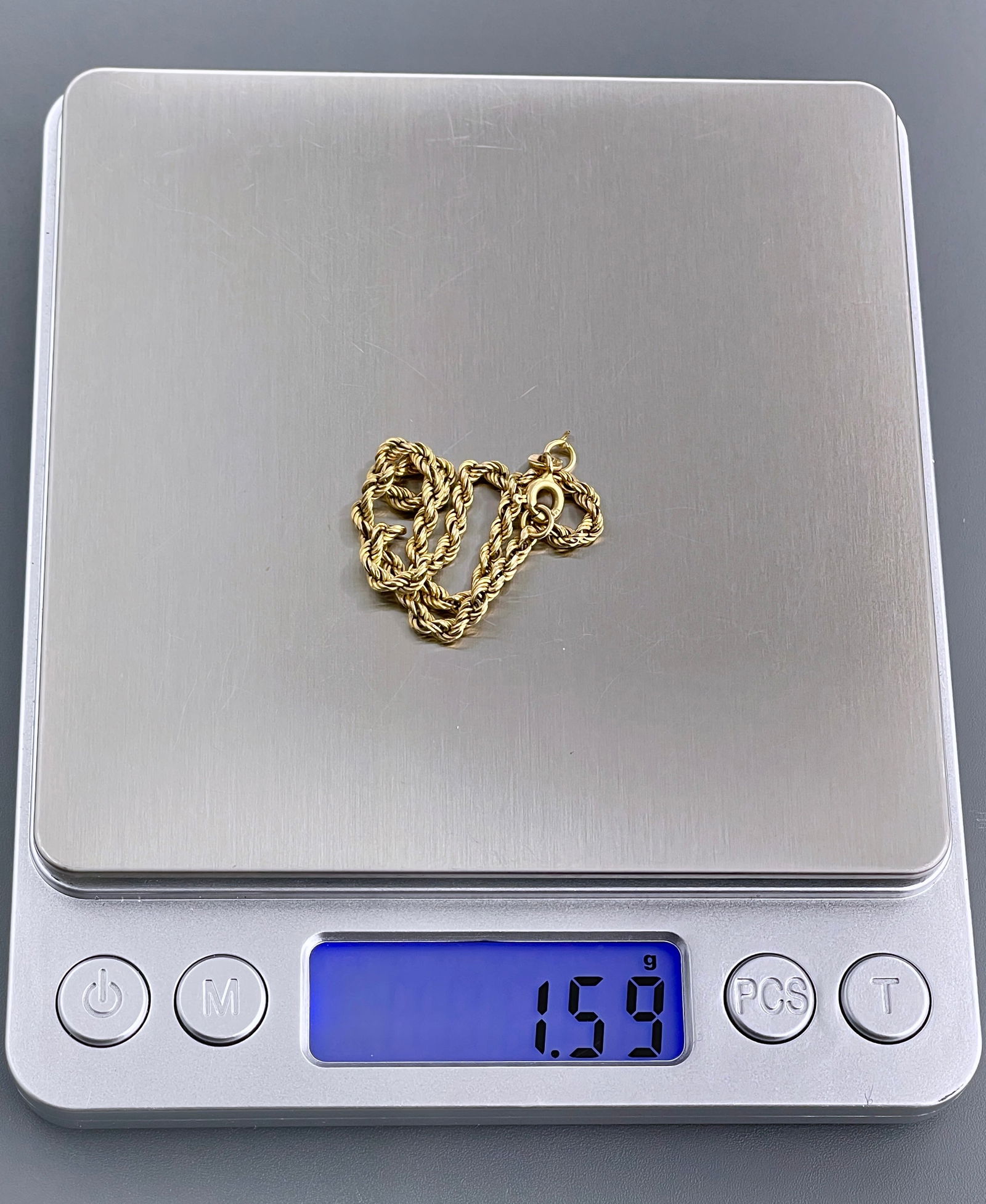 14k Gold Twisted Rope Italian Bracelet Damaged As Is for Scrap or Repairs (1 of 4)