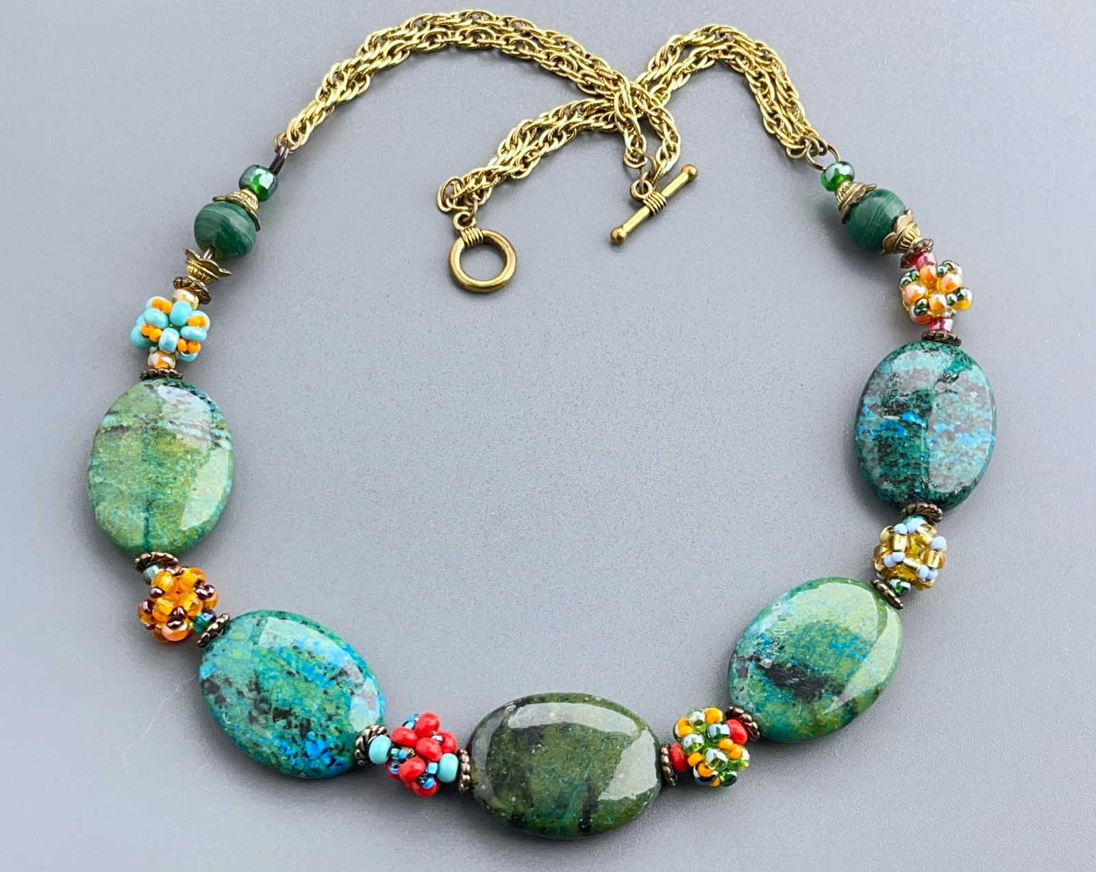 Chanky Stone Bids Necklace Homemaker Wife Design Custom Made Jewelry (1 of 3)