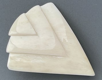 Vintage Art Deco Style Carved Triangle Cascade Brooch