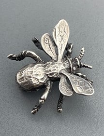 Bumble Bee Sterling Silver Brooch