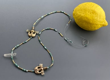 Pre Columbian Aztec Excavation Style Necklace Unfinished Project No Clasp