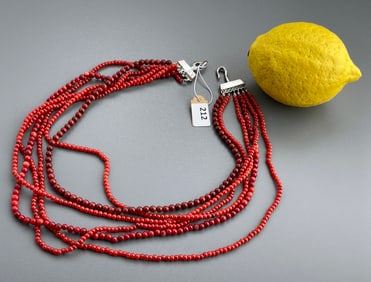 Multi String Bead Necklace Ethnic Style Costume Jewelry