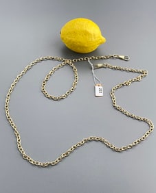 Gold Tone Costume Jewelry Chain Necklace