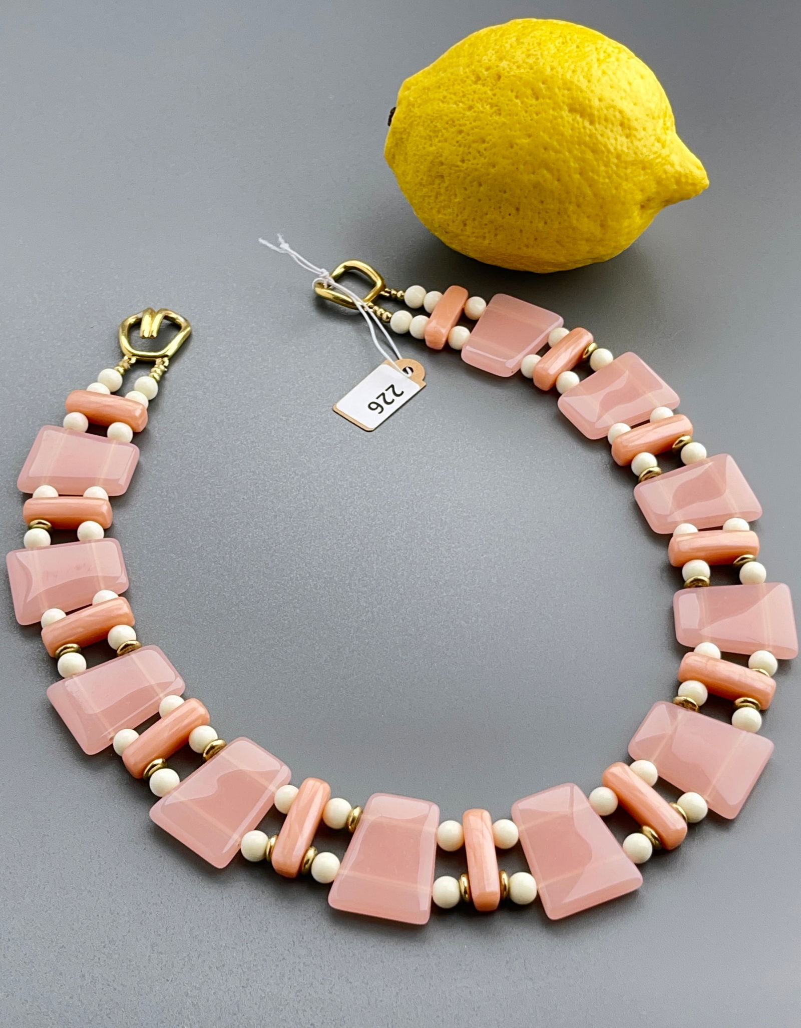 Pink Trifari Costume Jewelry Collar Necklace (1 of 3)
