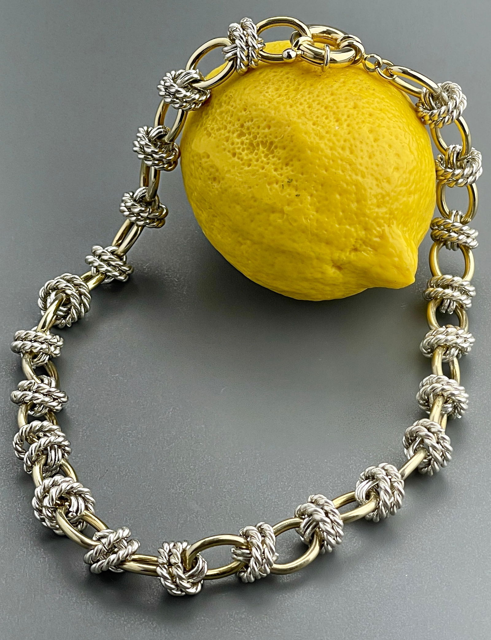 Designer Gold & Silver Tone Necklace Costume Jewelry Apparently Unmarked (1 of 3)