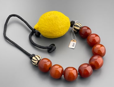 African Huge Copal Trade Beads Style Costume Jewelry Necklace