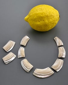 Set of Carved of Pearl DIY Necklace Fragments