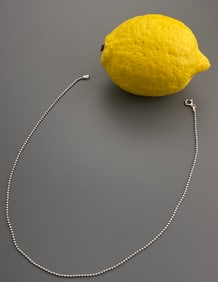 Italian 925 Sterling Silver Ball Chain Necklace