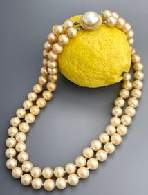 Trifary Faux Pearl Choker Necklace Vintage Costume Jewelry