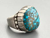 Webbed Turquoise Southwestern Sterling Beautiful Ring Old Pawn Native American Jewelry