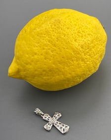 Small Jeweled Cross Pendant