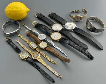 Lot of 10 Vintage Wristwatches & Elvis Presley Expandable Bracelet