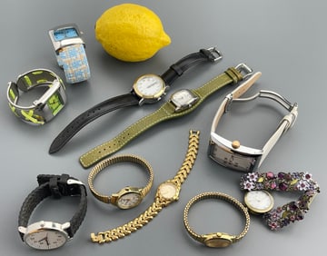 Collection of Used Wristwatches Lot of 10