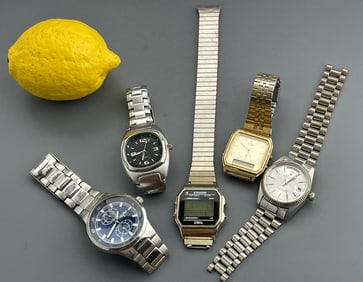 Vintage Man Wristwatches for Parts Lot of 5
