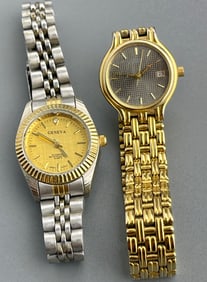 Geneva Diamond & Citizen Quartz Watch Lot of 2 Wathes