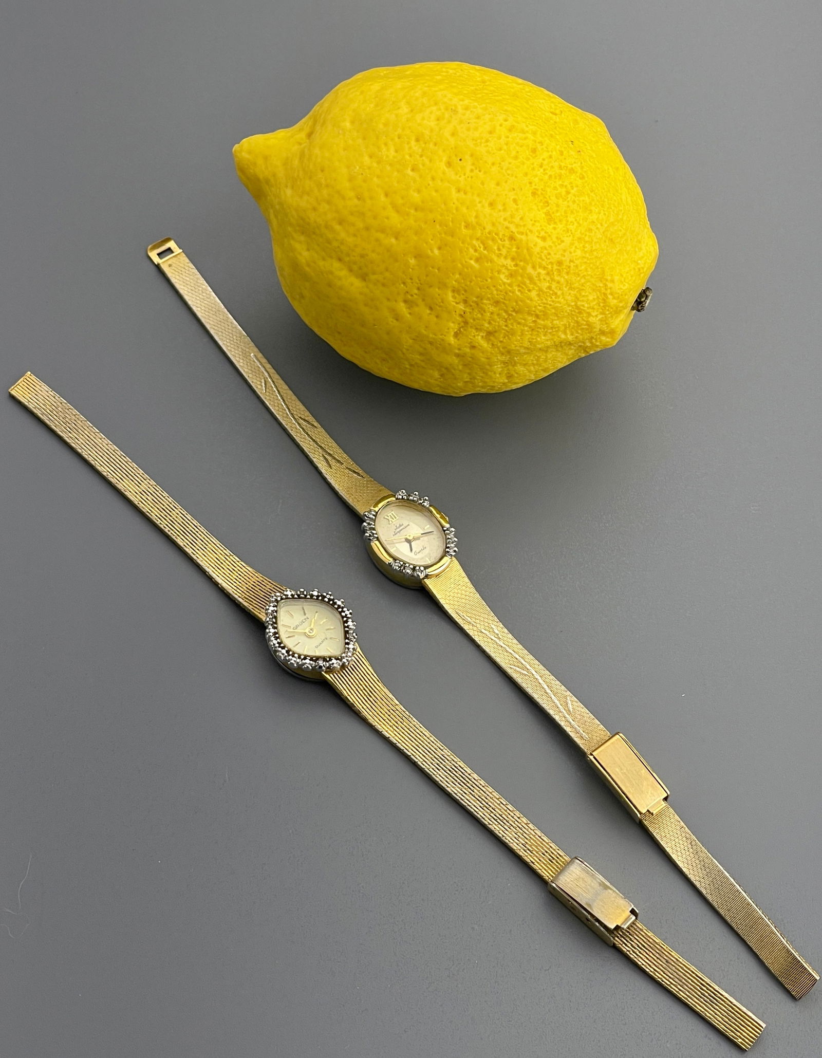 Jules Jurgensen Gruen Diamond Jeweled Mid Century Lady s Watches No Battery for Parts (1 of 4)