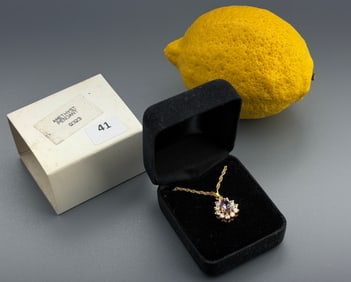 Vintage Amethyst Pendant Never Used Monte Sereno Estate