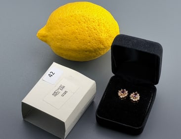 Vintage Amethyst Earrings Never Used Monte Sereno Estate