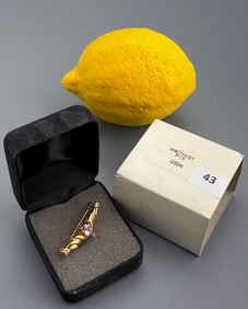 Jeweled Amethyst Pendant Never Used Vintage Jewelry Monte Sereno Estate