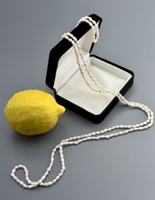 Long Fresh Water Pearl Eternity Necklace