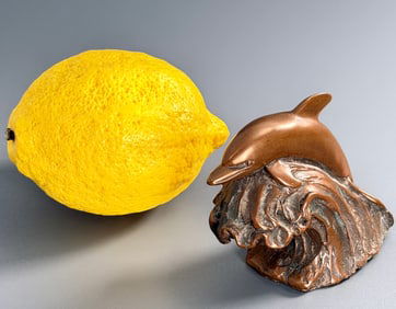 Dolphin Statuette Vintage Mid Century Hamilton Studios Santa Barbara California